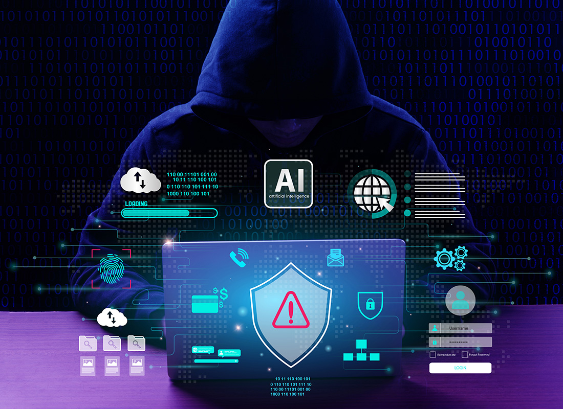 Cyber security and Tech warning or scam concept. Hackers u DeepSeek Security Risks